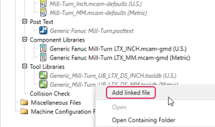 External File Linking ใน Mastercam 2026