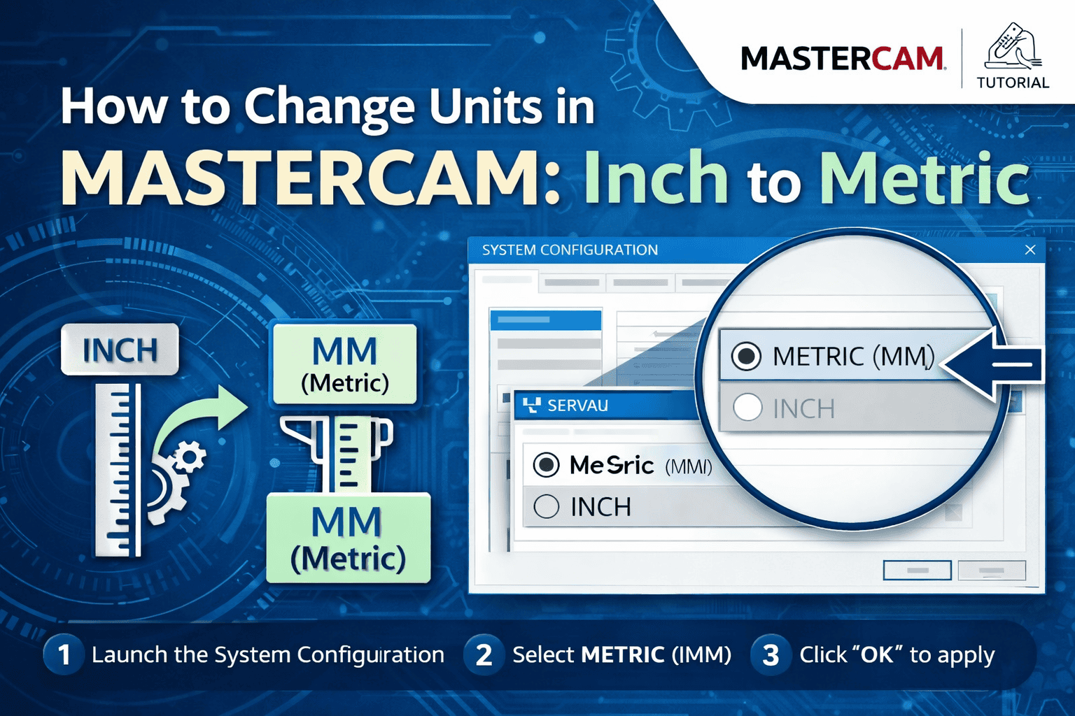 ภาพรวมการเปลี่ยน Units ใน Mastercam จาก Inch เป็น Metric
