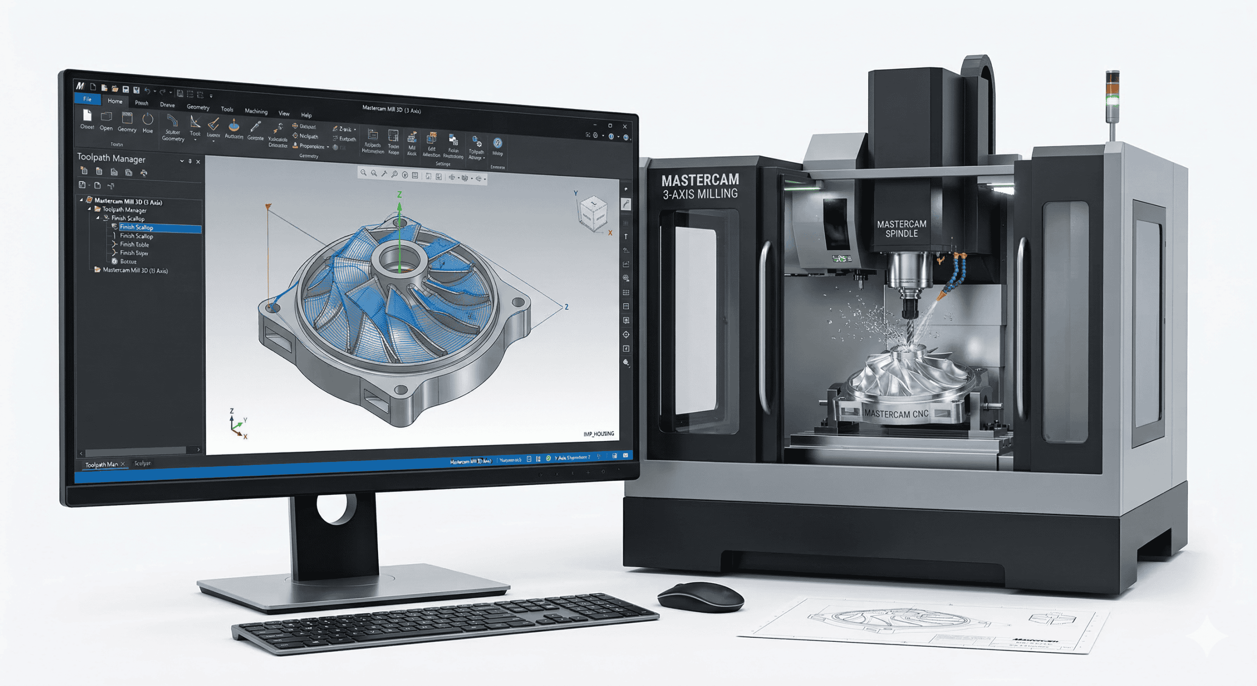 Mastercam Multiaxis Add-on สำหรับงาน 4-5 แกน