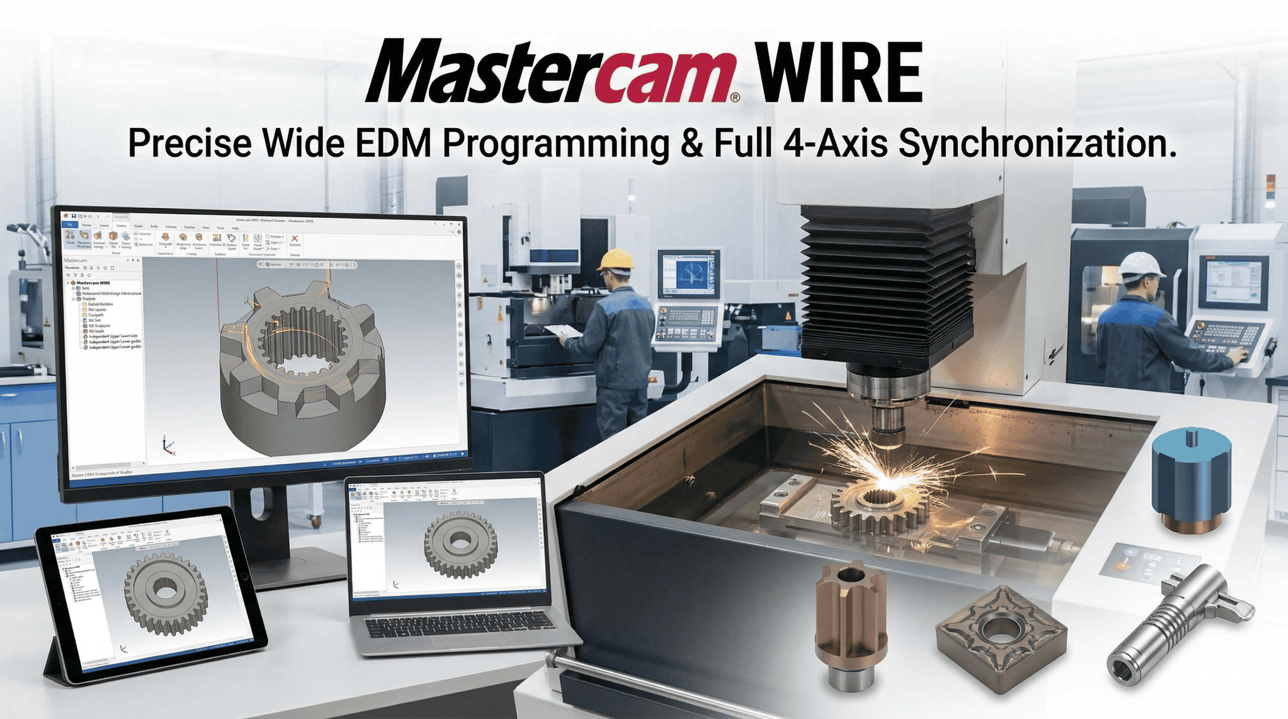 Mastercam Wire EDM interface for precision cutting and industrial workflow