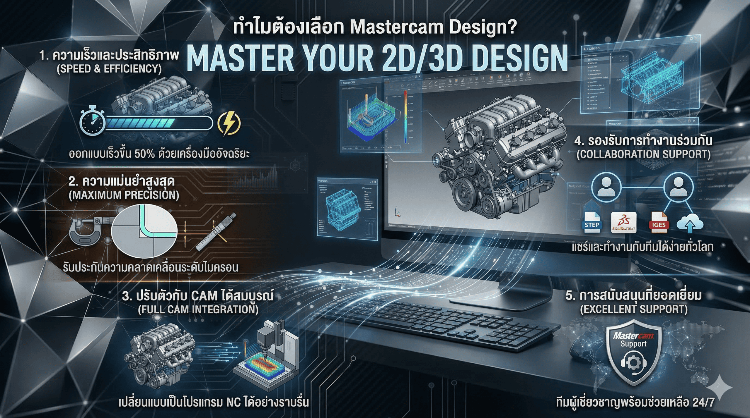 เหตุผลที่ควรเลือก Mastercam Design