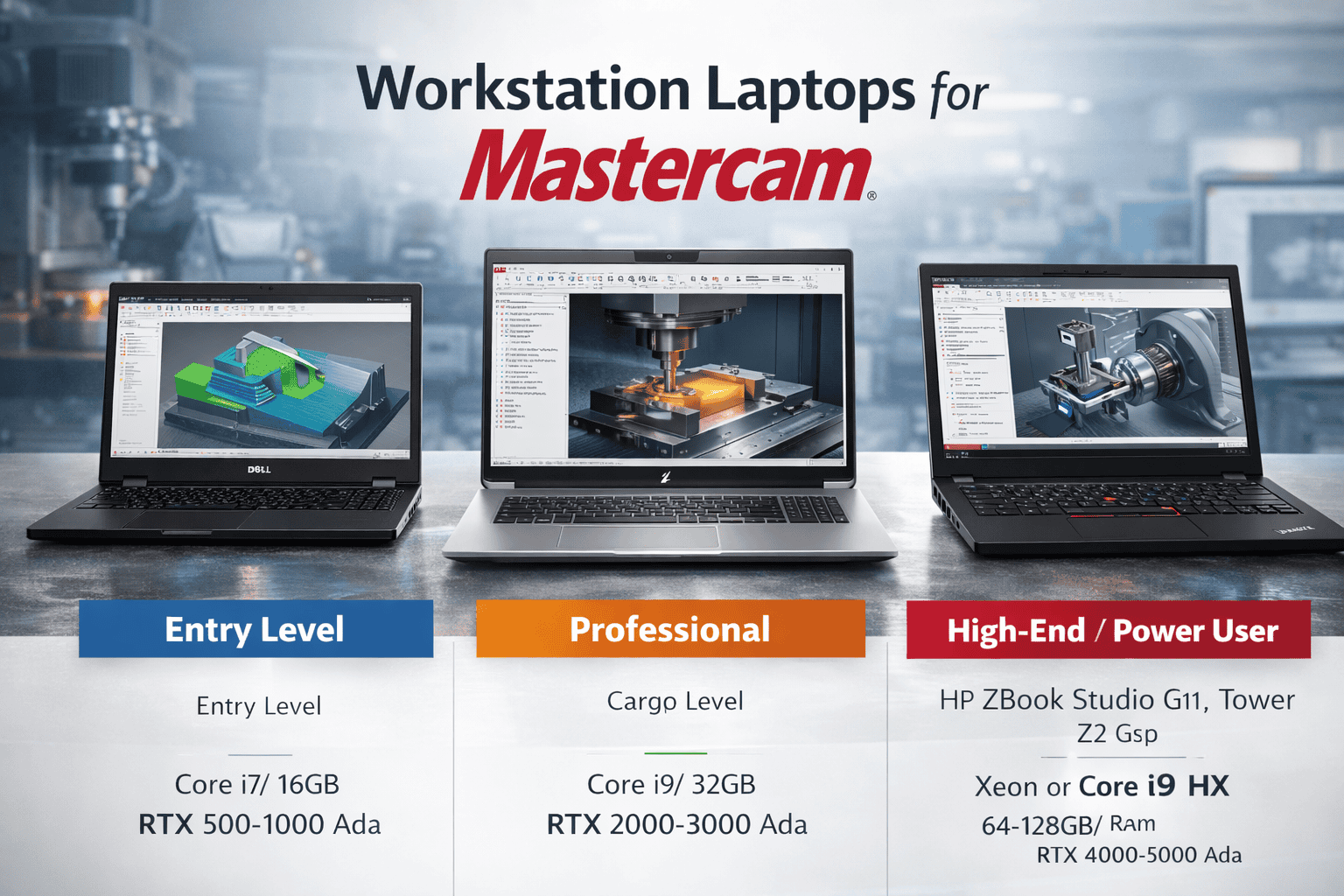 สรุประดับ Workstation Laptop สำหรับ Mastercam 2025 2026