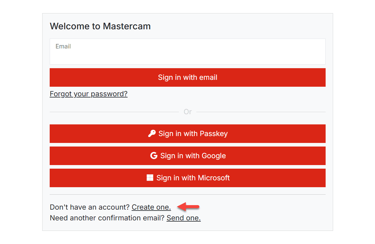 Step 2 เลือก Create one เพื่อสร้างบัญชีใหม่
