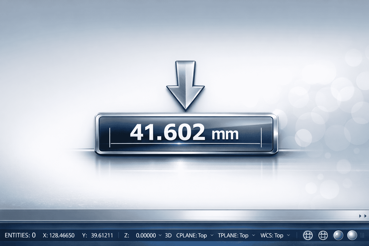 ขั้นตอนที่ 4 ตรวจสอบ Units หลังเปลี่ยนค่าใน Mastercam