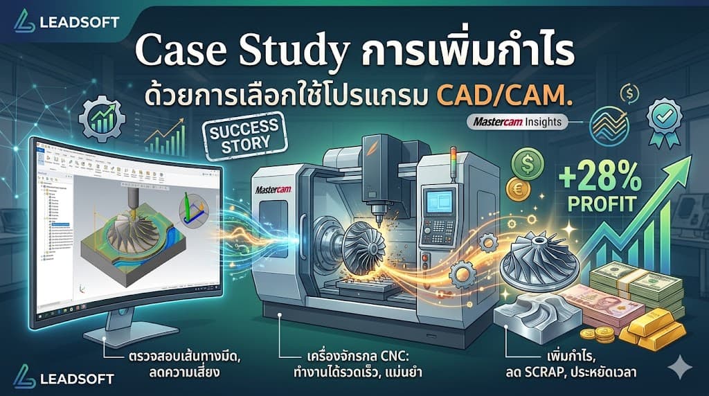 ตัวอย่างโรงงาน CNC เพิ่มกำไรด้วยโปรแกรม CAD CAM