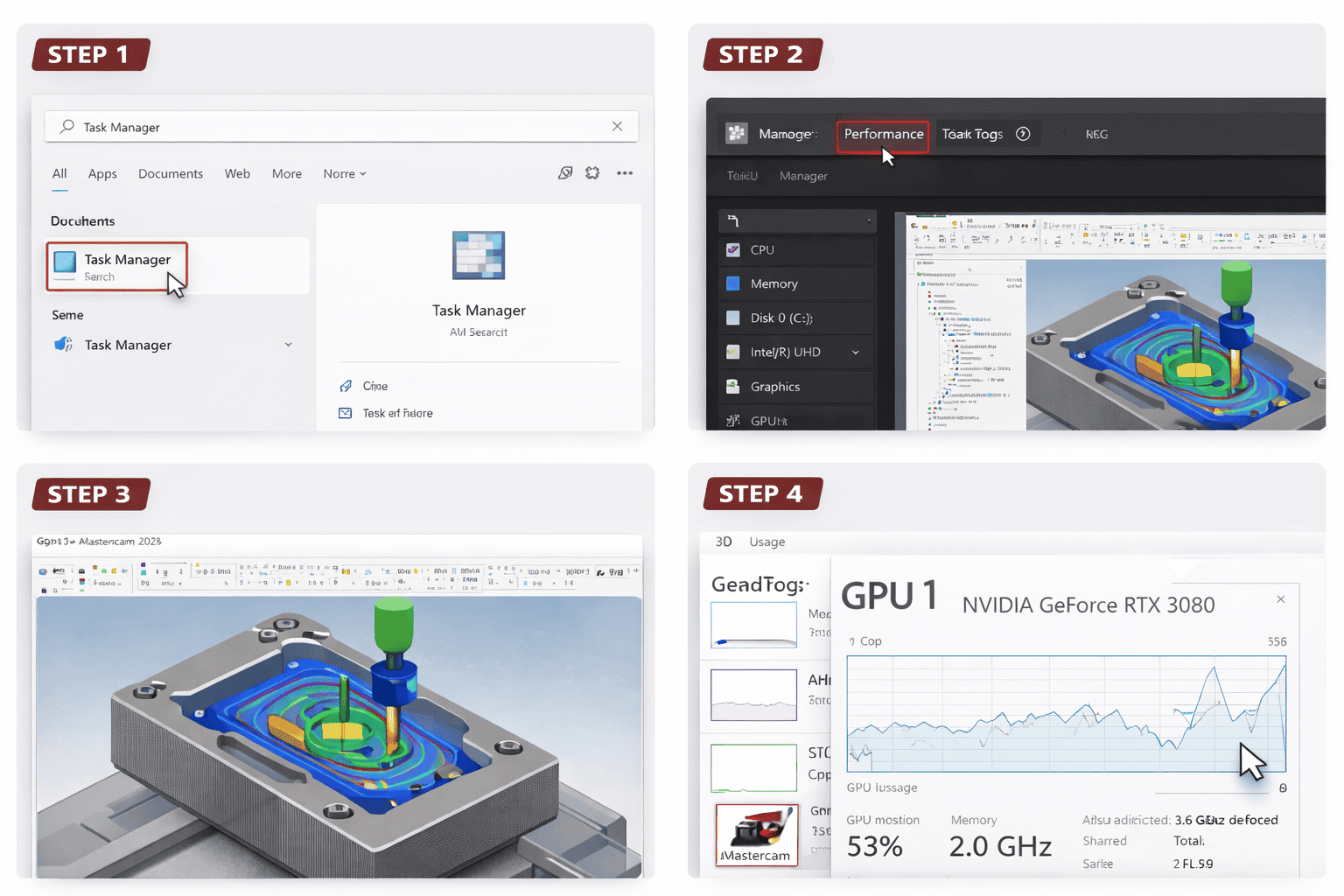Check Mastercam GPU usage