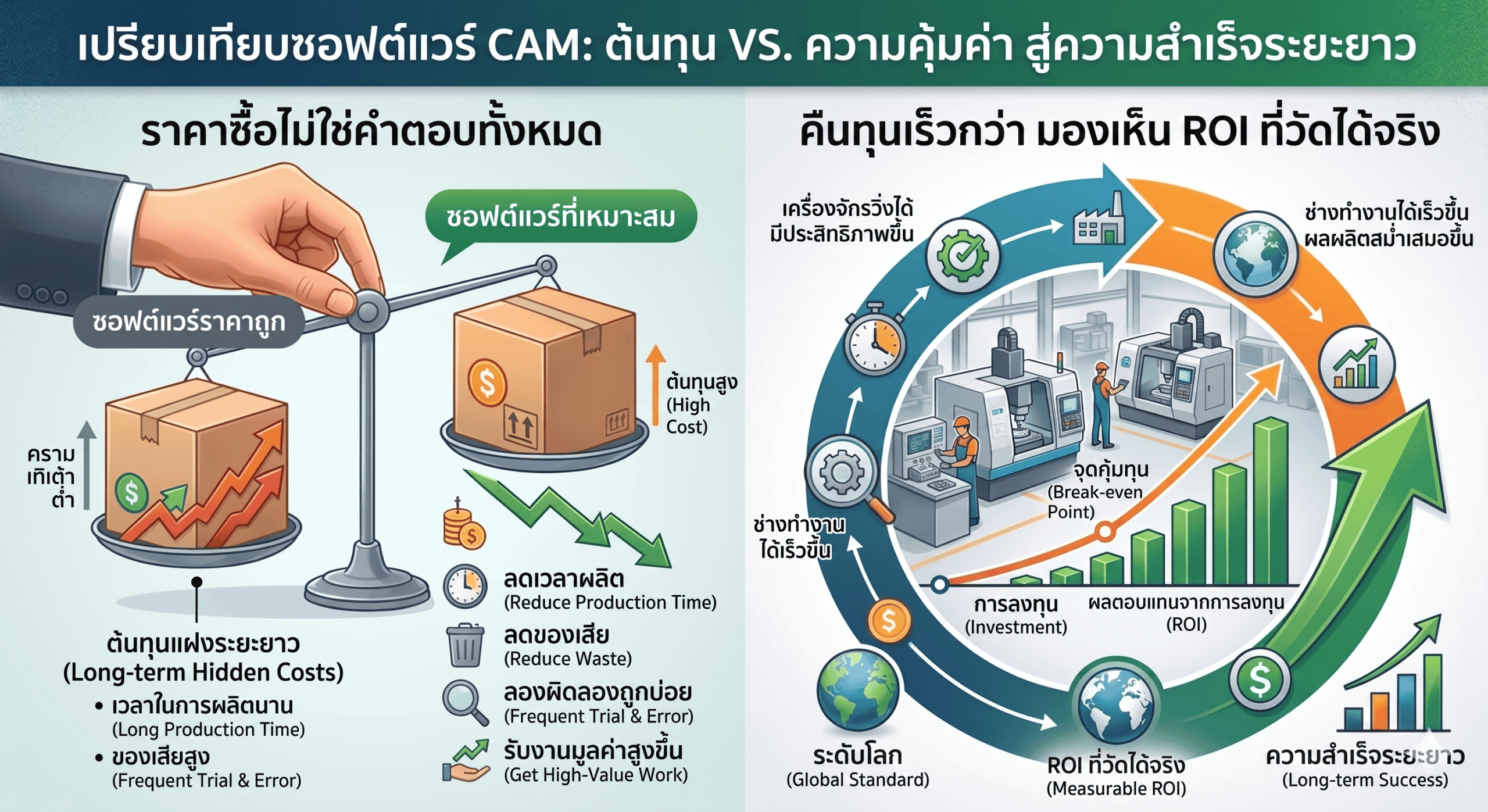 ประเมิน ROI ของการลงทุน CAM Software