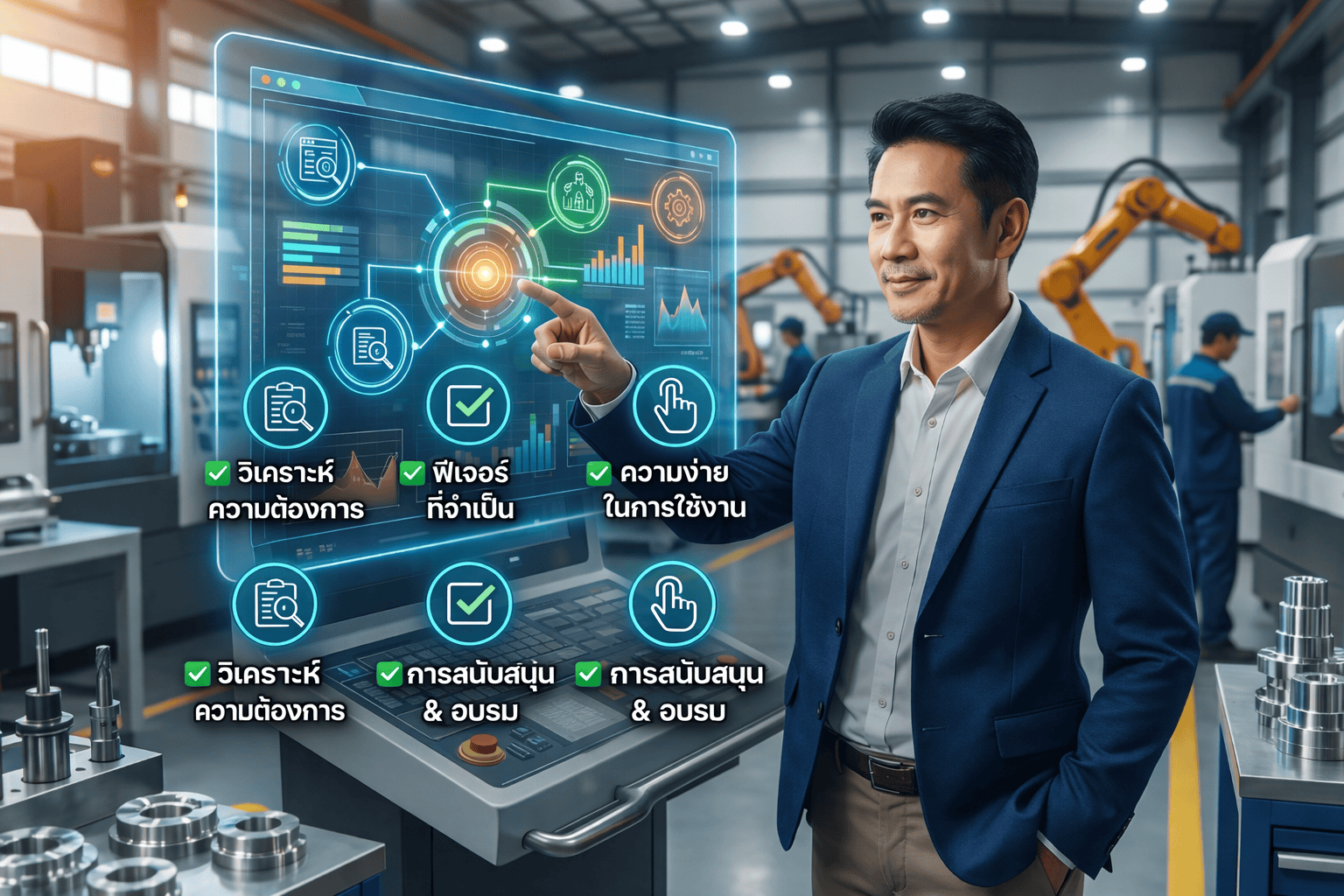 ความง่ายในการใช้งานและ Workflow ของ CAM Software