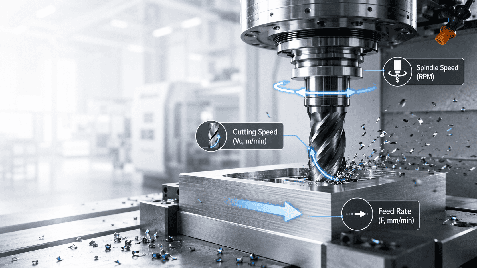 Cutting Speed vs Feed Rate vs Spindle Speed สำหรับงาน CNC Milling